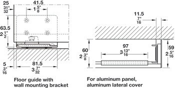 Spodní vedení, S montážní konzolí na stěnu