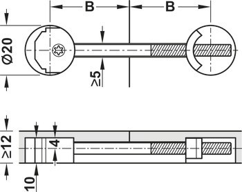 Spoj pracovní desky, pro dotažení akumulátorovou vrtačkou