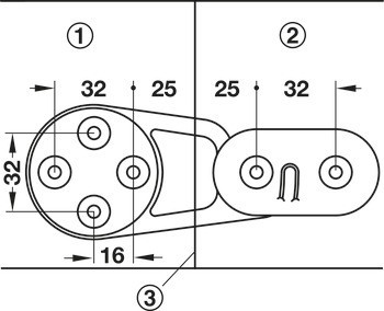 Spojovací kování pro stolové desky, oddělitelné stolové desky