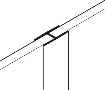 spojovací profil pro záda, Pro tloušťku zadního panelu 3,2–4 mm