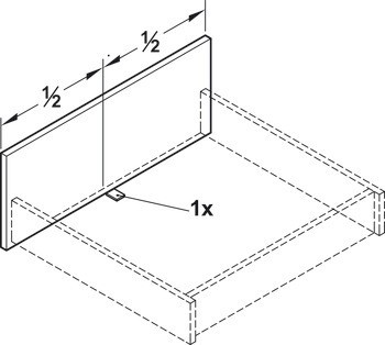 Spojovací šroub čelního-základního panelu, Grass Nova Pro Scala, pro vnitřní panel, pro systémovou výšku 90 nebo 186 mm