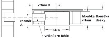 Spojovací táhlo, Maxifix, pro vrtaný otvor ⌀ 10 mm, M8