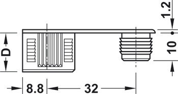 Spojovací táhlo, S20, systém Rafix 20, pro vrtaný otvor ⌀ 3 mm