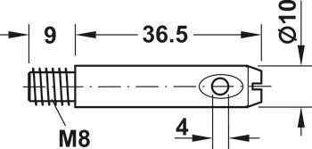 Spojovací táhlo, Stablofix, ocel, pozink, pro vrtaný otvor ⌀ 7,5 mm