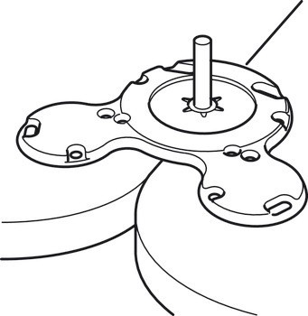 Stolová noha, Rondella, válcová, rovná, ocel