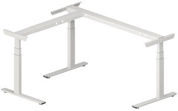 Stolové podnoží, Häfele Officys TE601 Work Classic, krátké rohové řešení, elektricky nastavitelné, zdvih 650 mm