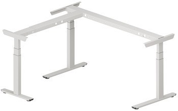 Stolové podnoží, Häfele Officys TE601 Work Classic, rohové řešení, elektricky nastavitelné, zdvih 650 mm