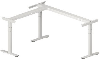 Stolové podnoží, Häfele Officys TE601 Work Classic, rohové řešení, elektricky nastavitelné, zdvih 650 mm