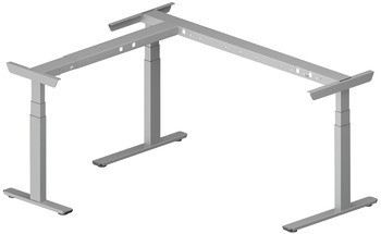 Stolové podnoží, Häfele Officys TE601 Work Classic, rohové řešení, elektricky nastavitelné, zdvih 650 mm