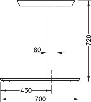 Stolové podnoží, Häfele Officys TF601 Work Solid