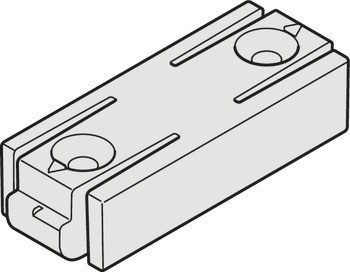 Středový dveřní doraz, Häfele Slido F-Flush57 06A