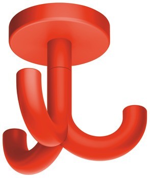 Stropní háček, se 3 háčky, montáž na strop, polyamid