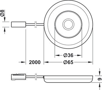 Stropní svítidlo pro povrchovou montáž, Häfele Loox5 LED 2027, 12 V