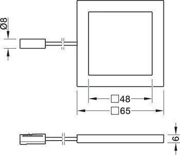 Stropní svítidlo pro povrchovou montáž, Häfele Loox5 LED 2051, 12 V, 2pólové (jednobarevné)