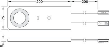 Stropní svítidlo pro povrchovou montáž, Häfele Loox5 LED 3109 sada, 24 V