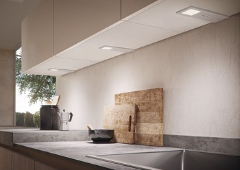 Stropní svítidlo pro povrchovou montáž, LED 1166, 24 V, 3dílná sada s hlavním spínačem