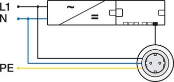Stropní svítidlo pro povrchovou montáž, LED 1167, 24 V, 2pólové (jednobarevné)