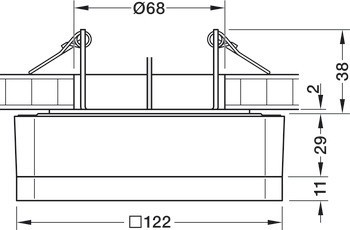 Stropní svítidlo pro povrchovou montáž, Nimbus Modul Q 36 Connect ON-XD, 230 V, tunable white