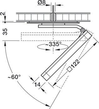Stropní svítidlo pro povrchovou montáž, Nimbus Modul Q 36 TT, 24 V