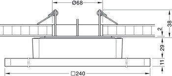 Stropní svítidlo pro povrchovou montáž, Nimbus Modul Q 64 Connect ON-X 24 V, tunable white