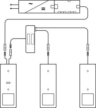 Stropní svítidlo pro povrchovou montáž, Sada LED 1166, 24 V