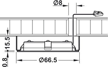 Stropní svítidlo pro zápustnou/povrchovou montáž, Häfele Loox LED 3038, 24 V, vrtaný otvor ⌀ 55 mm