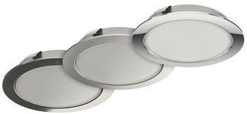 Stropní svítidlo pro zápustnou/povrchovou montáž, Häfele Loox LED 3039, 24 V, 3pólové (tunable white), průměr vrtaného otvoru 55 mm, ocel
