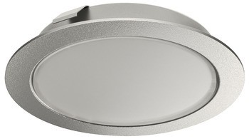 Stropní svítidlo pro zápustnou/povrchovou montáž, Häfele Loox LED 3039, 24 V, 3pólové (tunable white), průměr vrtaného otvoru 55 mm, ocel