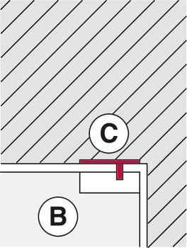 Stropní uložení, Horní, Startec, pro skleněné dvojčinné dveře