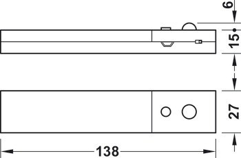 Svítidlo do skříně, Pro Häfele Slido F-Handle26 A3 LED úchytkový profil