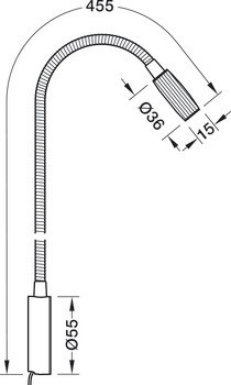 Svítidlo s flexibilním ramenem, Häfele Loox5 LED 2034, 12 V