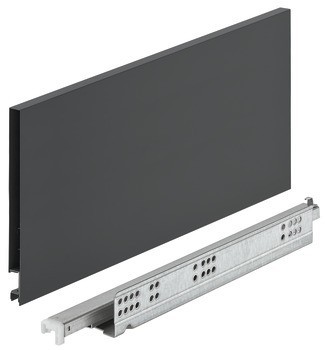 Systém zásuvkových výsuvů s bočnicí, Häfele Matrix Box Slim A Synchro, výška bočnice zásuvky 175 mm