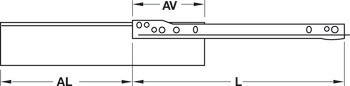 Systém zásuvkových výsuvů s bočnicí, jednostěnný, Häfele Matrix Box Single A25, částečný výsuv, výška 150 mm, bílá, RAL 9010