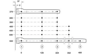 Systém zásuvkových výsuvů s bočnicí, jednostěnný, Häfele Matrix Box Single A25, částečný výsuv, výška 86 mm, bílá, RAL 9010