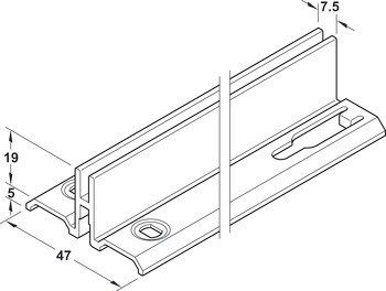 Systémová lišta, Svislý systém NB, 1řadý
