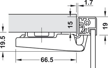 Teleskopické rameno, pro Aventos HF