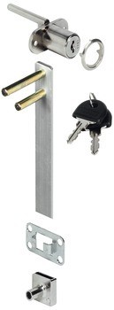 Tělo centrálního otočného zámku, S pevnou vložkou s plátkovými stavítky, pro montáž do čelního panelu