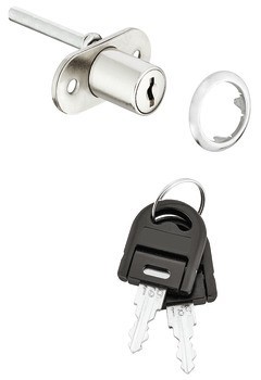 Tělo centrálního otočného zámku, s vložkou s plátkovými stavítky, pro montáž do čelního panelu, Service+