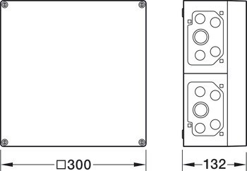 Tělo, s dvojitou membránovou průchodkou, IP 65