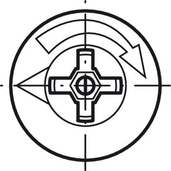 Tělo spoje, Häfele Minifix® 15, zinková slitina, bez límce