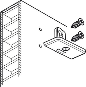 Tělo spoje, Häfele Tab 20 HC, pro tloušťku panelu: 40–60 mm