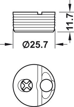 Tělo spoje, Tofix, pro průměr vrtaného otvoru 5 mm