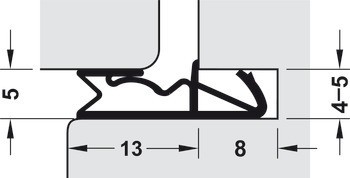 Těsnění předních dveří, pro protipožární ochranu S 6513 BS, Deventer