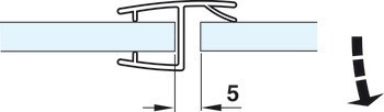 těsnění pro skleněné dveře, Pro sprchové kouty, sklo-sklo, pro 180° skleněná čela