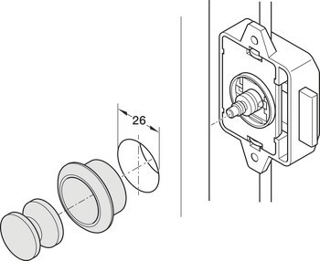 Tlačítko, pro Push-Lock