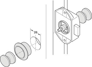 Tlačítko, pro Push-Lock