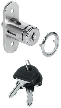 Tlačný zámek, Häfele Symo EC Pure E1, s vložkou s plátkovými stavítky, zdvih 10 mm