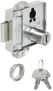Trojcestné zámky Standard-Nova, Häfele Standard-Nova, s pevnou vložkou s plátkovými stavítky, backset 40 mm