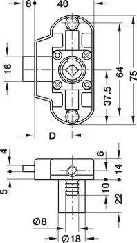 Trojcestné zámky Standard-Nova, Symo Piccolo-Nova rozměr 25 mm