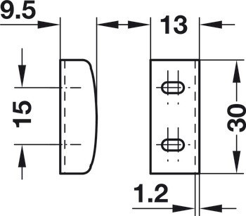 Trojcestný zámek, Häfele Heavylock, se zámkovou vložkou, backset 40 mm